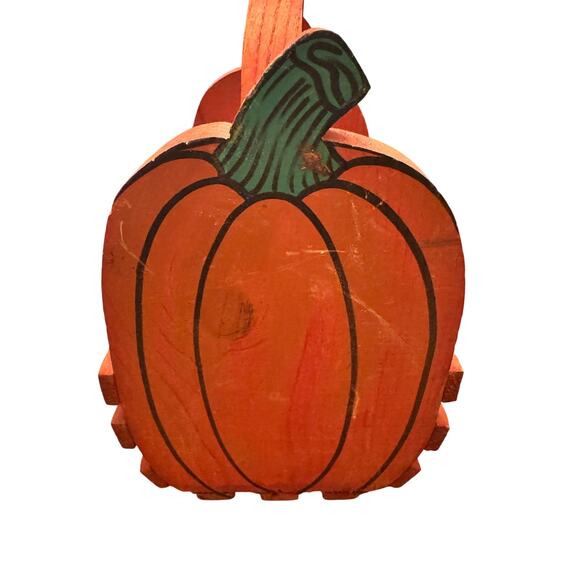Sawmill Critters Jack O Lantern Pumpkin Handmade Basket Tennesee Signed - Picture 3 of 8